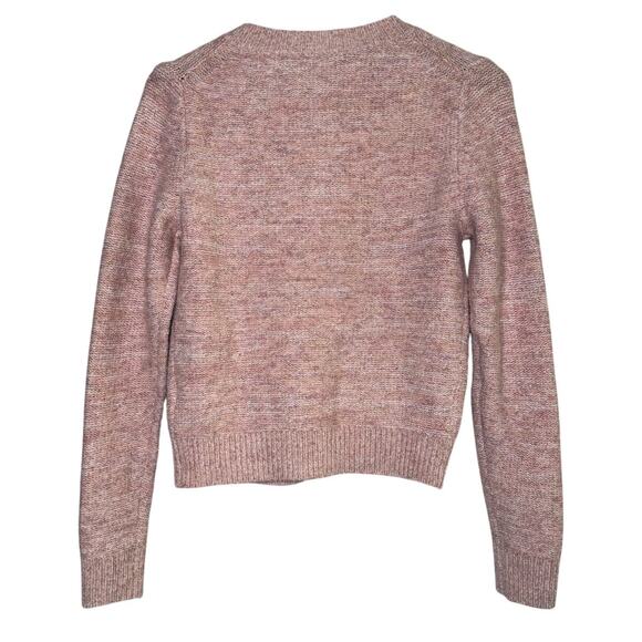 J.Crew Shimmer Lady Cardigan Sweater Crystal Buttons XS Rose Blush Metallic - Picture 12 of 16